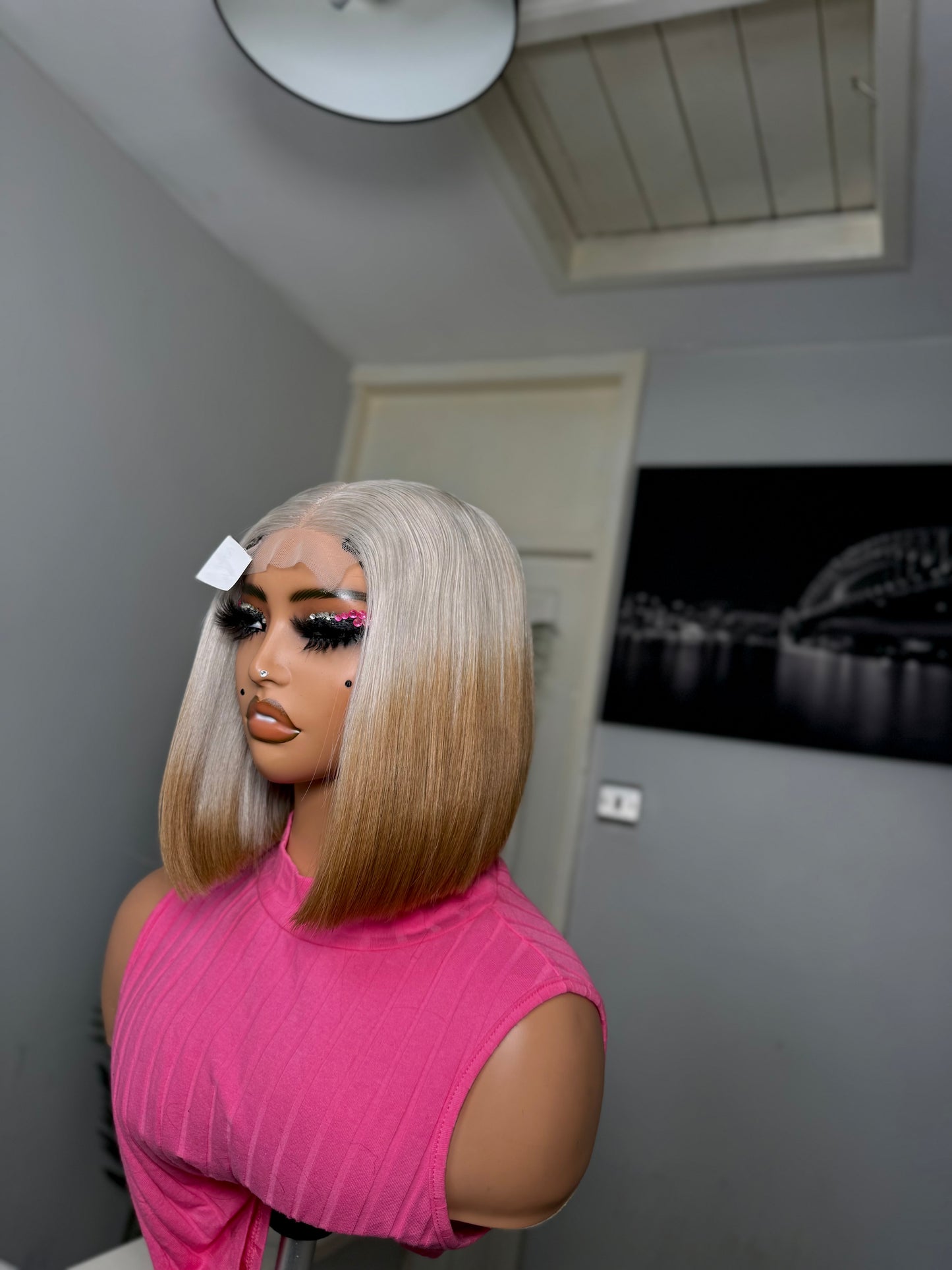 BROWN TIP GREY BOB WIG✨✨