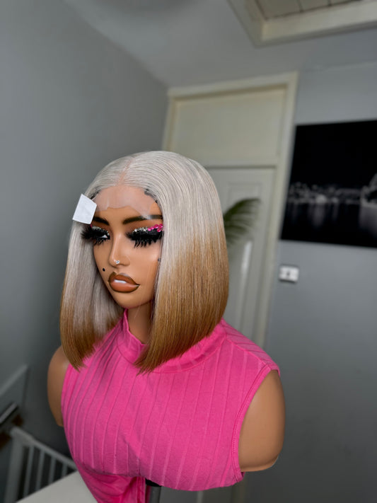 BROWN TIP GREY BOB WIG✨✨