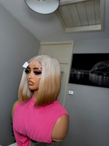 BROWN TIP GREY BOB WIG✨✨