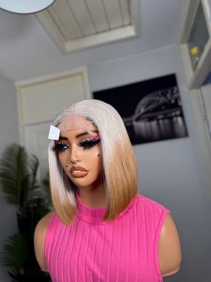 BROWN TIP GREY BOB WIG✨✨
