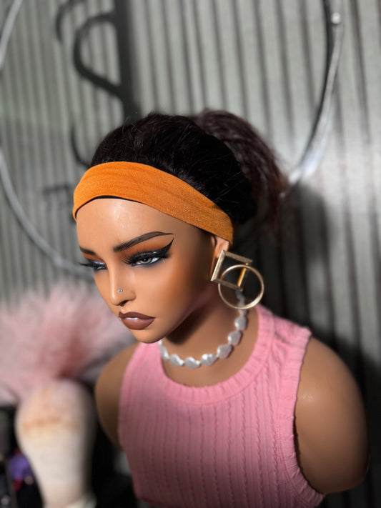 Headband human hair wig